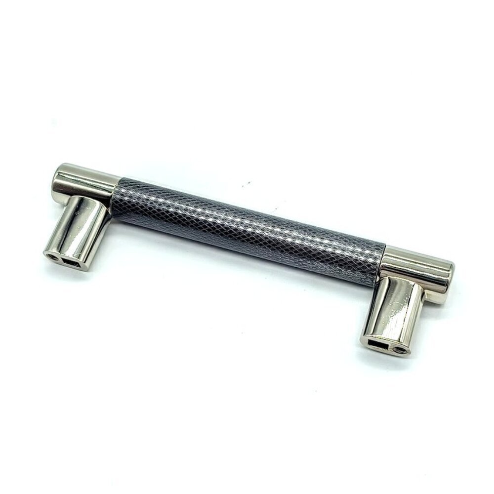 Amerock 5 1/16" C-to-C Polished Nickel Gunmetal Bar Cabinet Pull